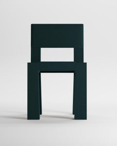 Collector Modern Raw Chair in Boucle Midnight Blue by Blanco Void