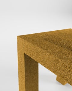 Collector Modern Raw Chair in Boucle Mustard by Blanco Void