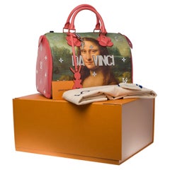 Sammler-Handtasche „Mona Lisa Da Vinci“ von Jeff Koons Limitierte Auflage Speedy 30 