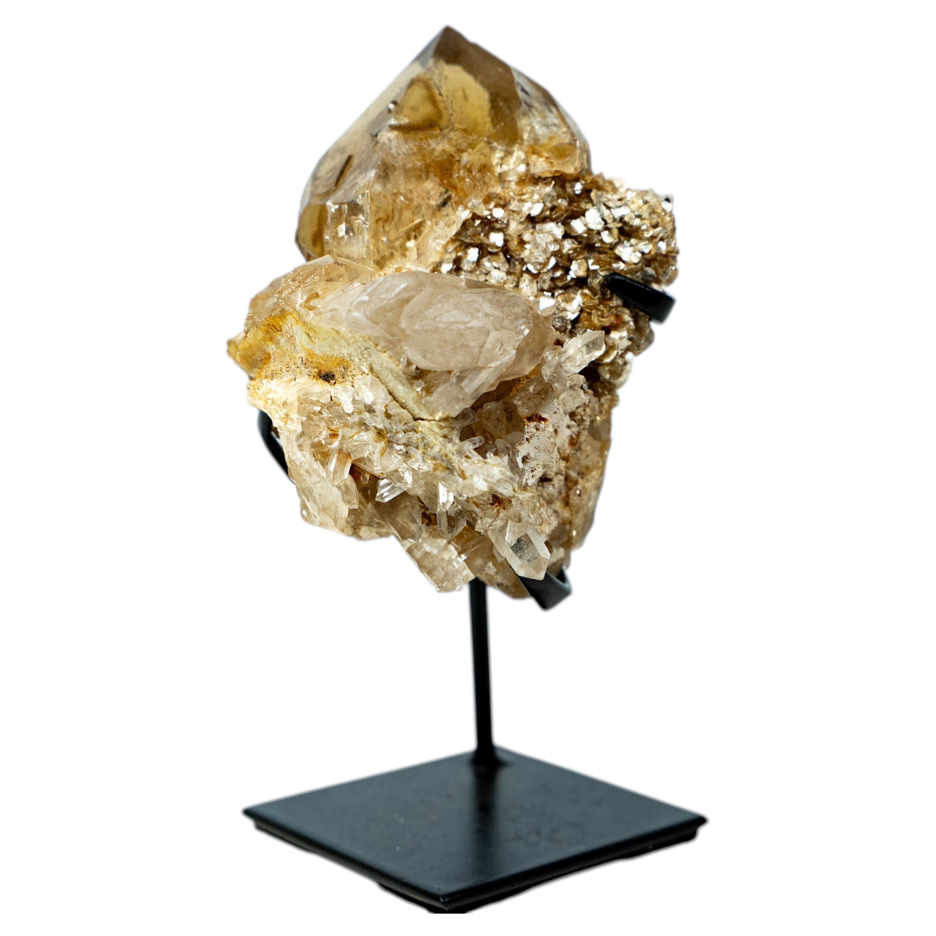 Collector Natural Cognac Citrine Quartz Crystal For Sale