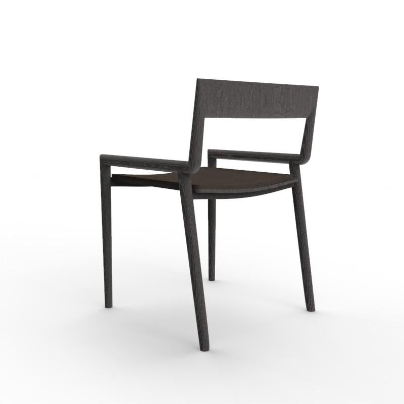Collector Nihon Dining Chair in Black Fabric and Black Oak by Francesco Zonca In New Condition For Sale In Castelo da Maia, PT