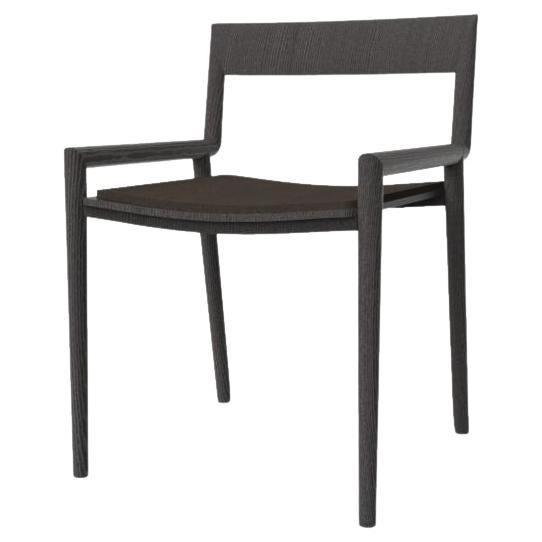 Collector Nihon Dining Chair in Black Fabric and Black Oak by Francesco Zonca