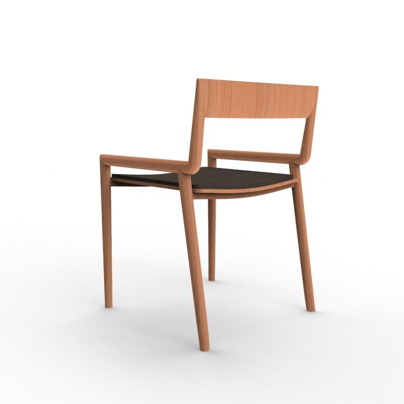 Collector Nihon Dining Chair in Black Fabric and Smoked Oak by Francesco Zonca In New Condition For Sale In Castelo da Maia, PT