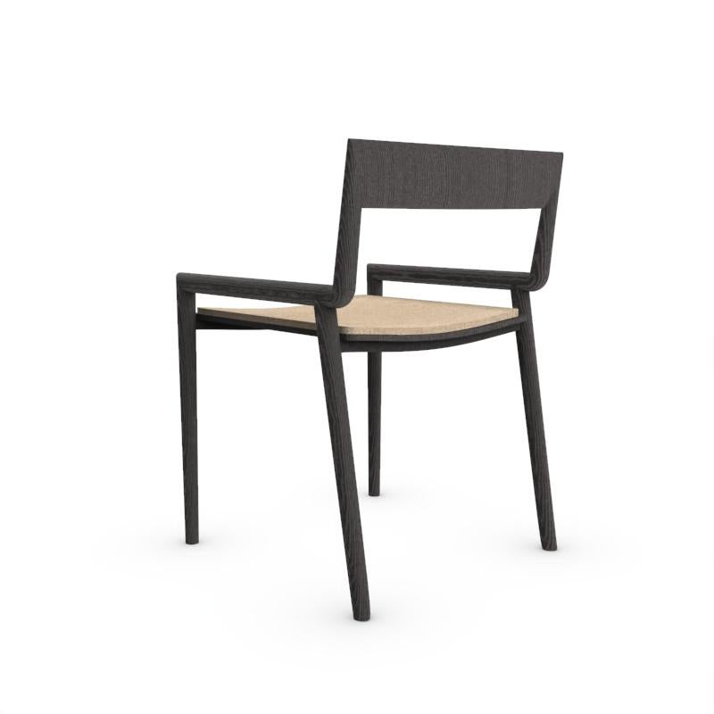 Collector Nihon Dining Chair in Famiglia 07 Black Oak by Francesco Zonca Studio In New Condition For Sale In Castelo da Maia, PT
