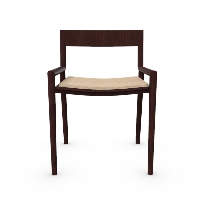 Portuguese Collector Nihon Dining Chair in Famiglia 07 Dark Oak by Francesco Zonca Studio For Sale