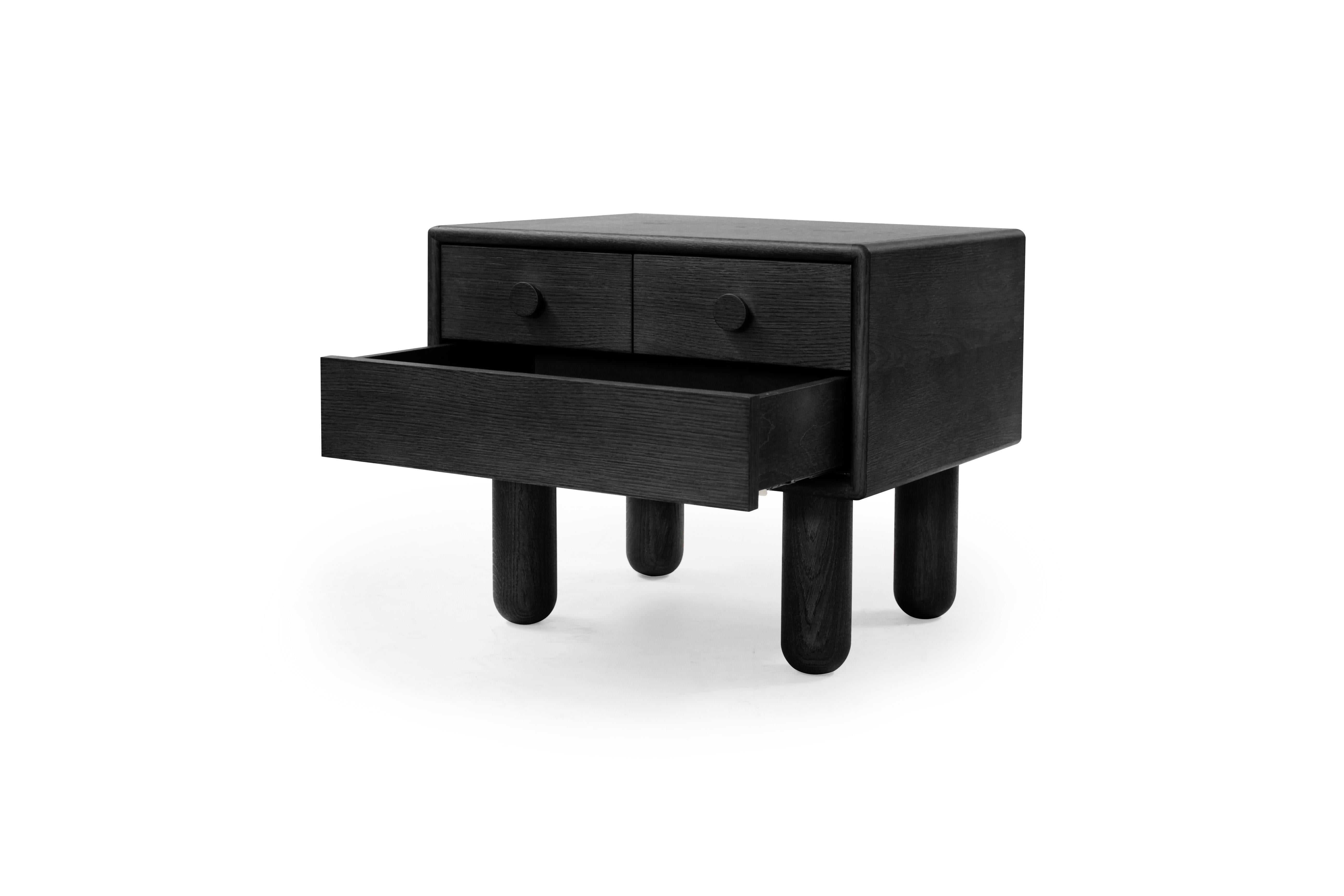 Portugais Table d'appoint pour lit Collector Nook en Wood Wood noir en vente