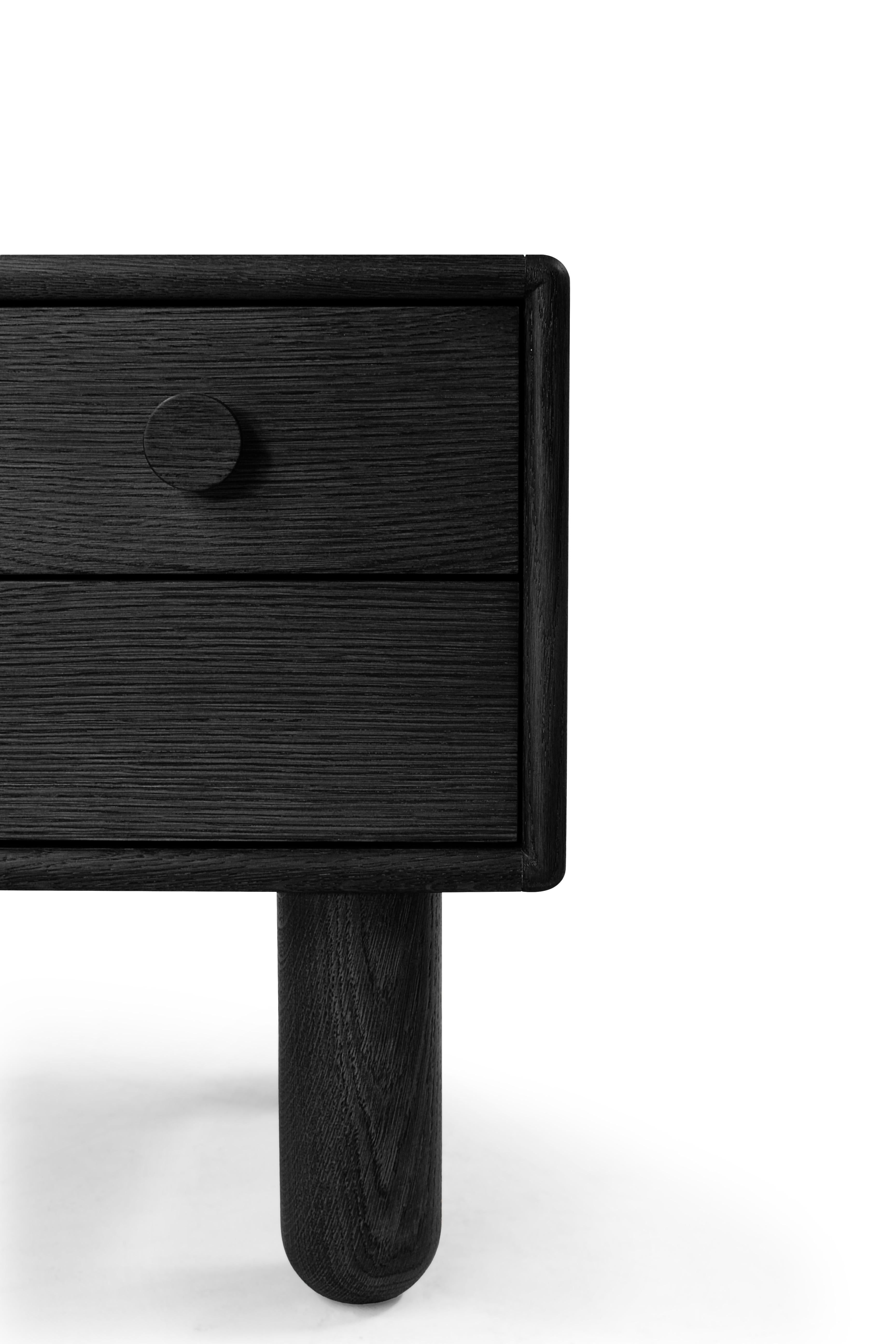 XXIe siècle et contemporain Table d'appoint pour lit Collector Nook en Wood Wood noir en vente
