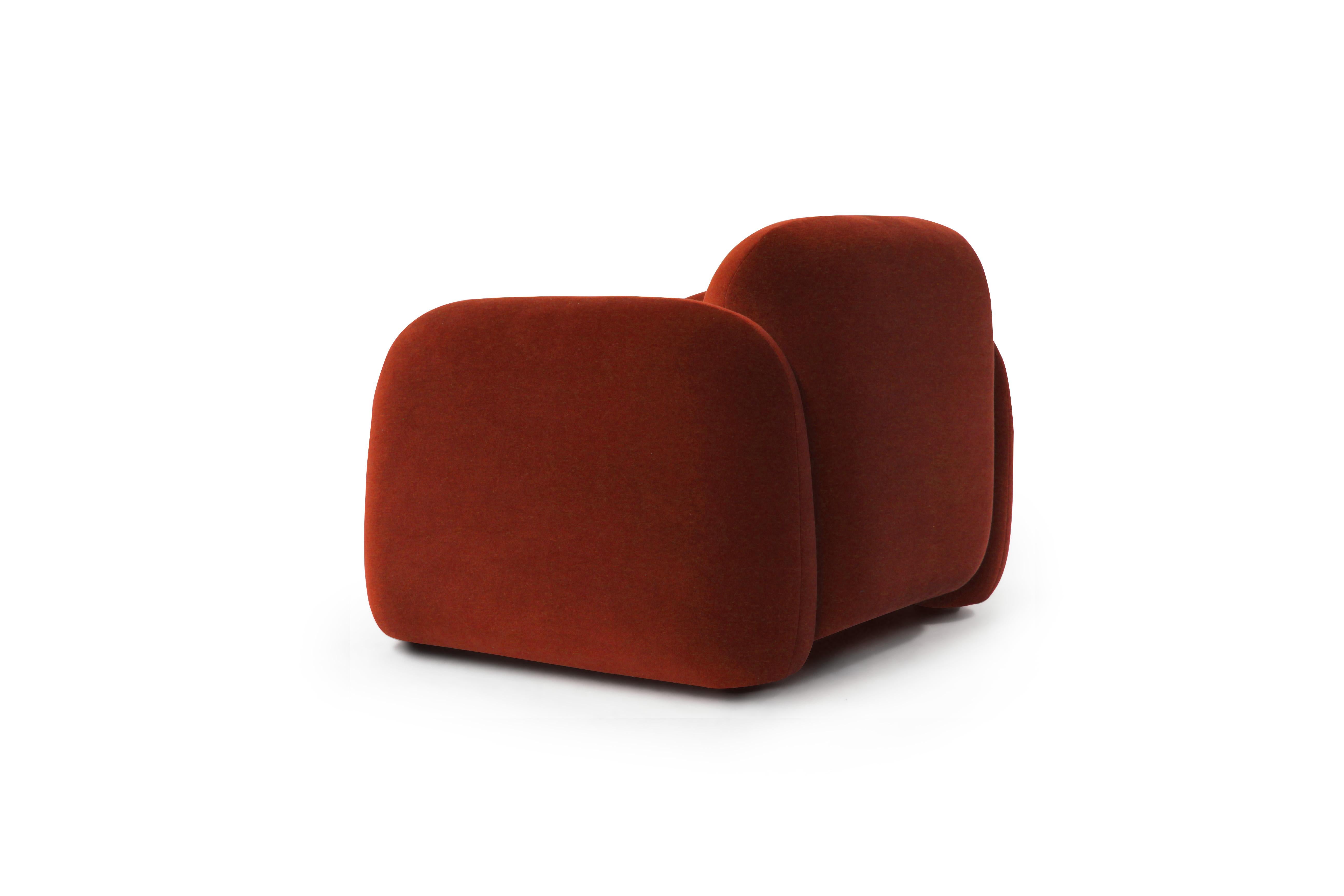 Sillón Collector Penta Design Atelier Daciano da Costa Tela kvadrat gentle 2 Portugués en venta