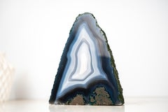 Géode d'agate dentelle bleue et blanche de qualité collectionneur
