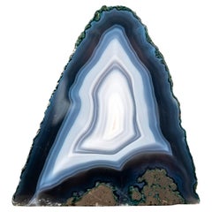 Collector-Quality Blue & White Lace Agate Geode