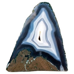 Collector-Quality Blue & White Lace Agate Geode