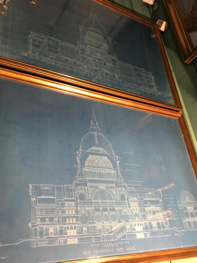 Historic Set Blueprints San Francisco City Hall Arthur Brown Jr Prints