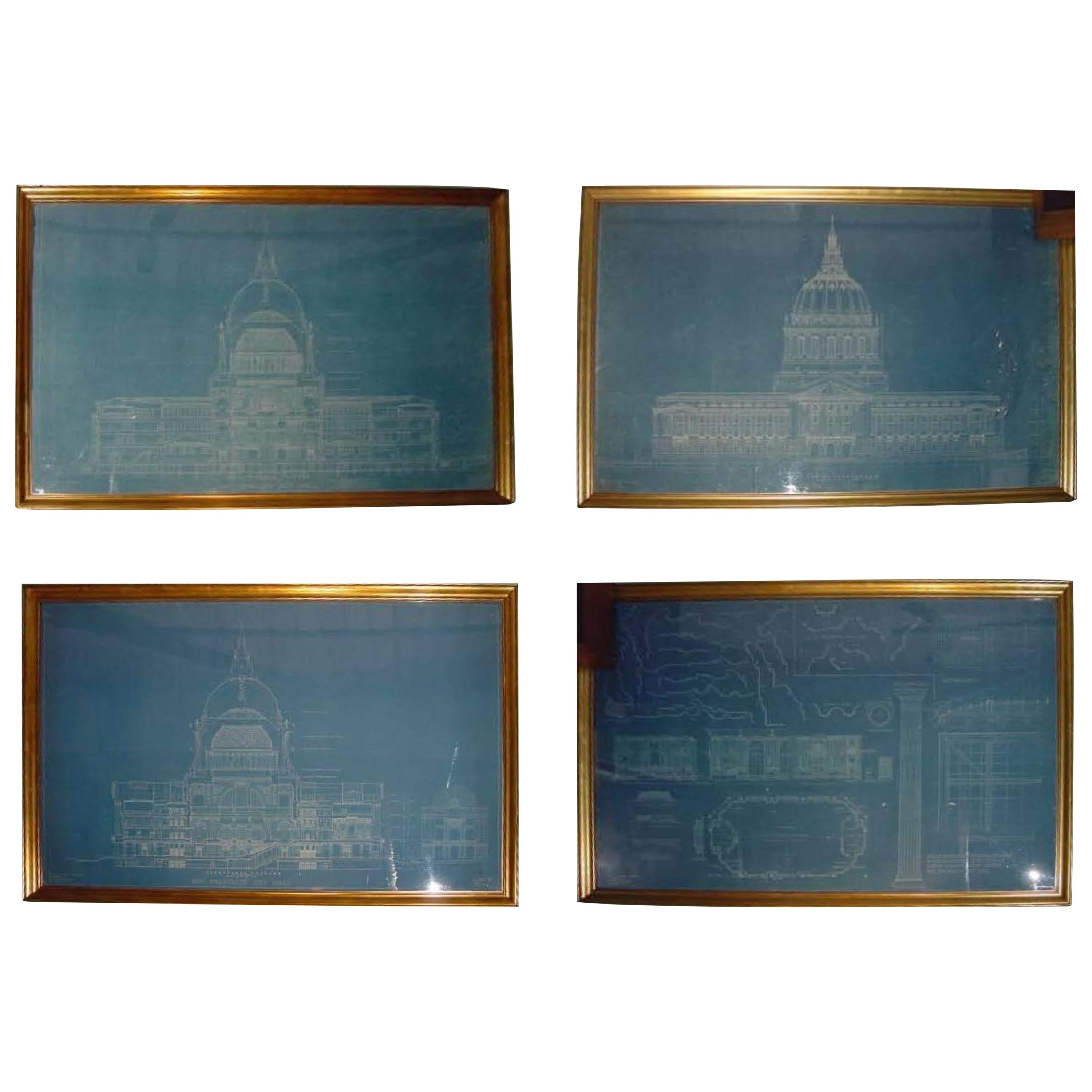 Historic Set Blueprints San Francisco City Hall Arthur Brown Jr Prints Art wall 