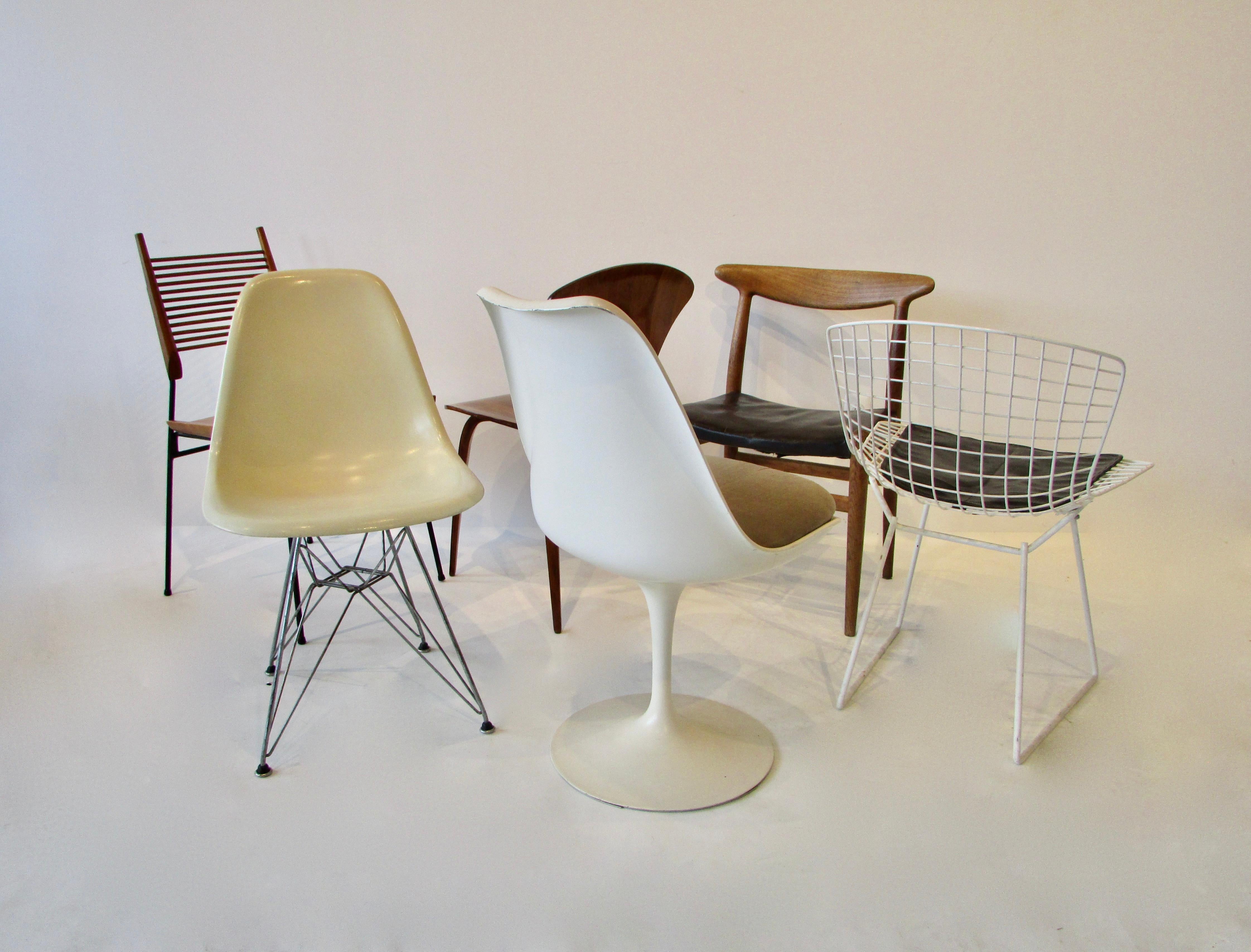 American Collector Set of Six Dining Chairs Eames Saarinen McCobb Wegner Bertoia Cherner