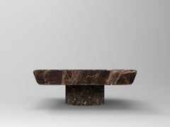 Collector Totem Center Table in Emperador Dark Marble