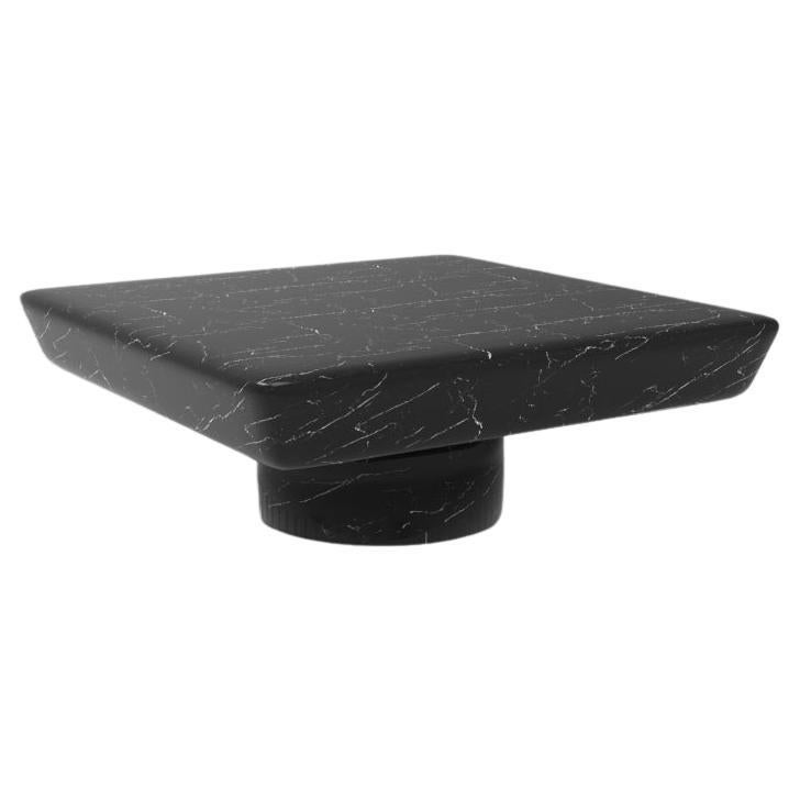 Table centrale Totem Collector en marbre Nero Marquina