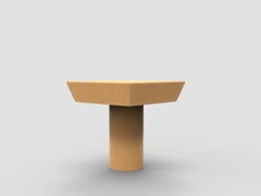 Collector Totem Side Table in Natural Oak Wood