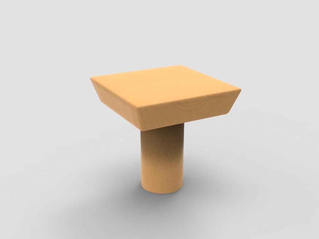 Collector Totem Side Table in Natural Oak Wood In New Condition For Sale In Castelo da Maia, PT