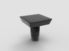 Collector Totem Side Table in Nero Marquina Marble
