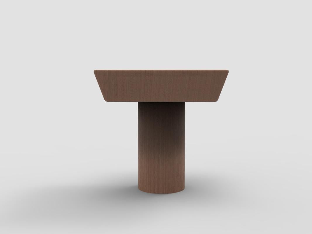 Collector Totem Side Table in Smoked Oak Wood In New Condition For Sale In Castelo da Maia, PT