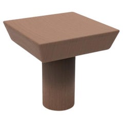 Collector Totem Side Table in Smoked Oak Wood