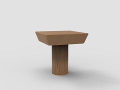 Collector Totem Side Table in Walnut Wood