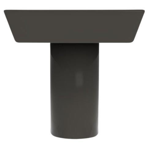 Collector Totem Side Table Lacquered in RAL 7022 For Sale