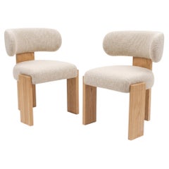 Stuhl „Collector Two Core“ mit Polsterung aus „Boho Natural Raffia“ von Studio Rig