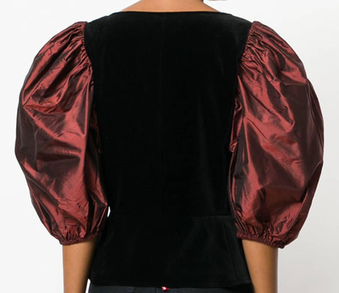 Yves Saint Laurent Velvet Corset Top  In Excellent Condition In Paris, FR