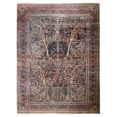 Collector's Antique Persian Kashan Rug with Manchester Wool