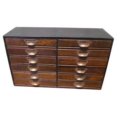 Antique Collectors Cabinet Filing Drawers  The Cabinet has 12 Drawers