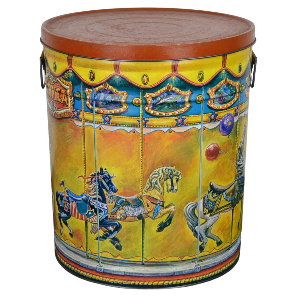 Collector's Carousel Tin, Mari Pritchard, 1982 For Sale