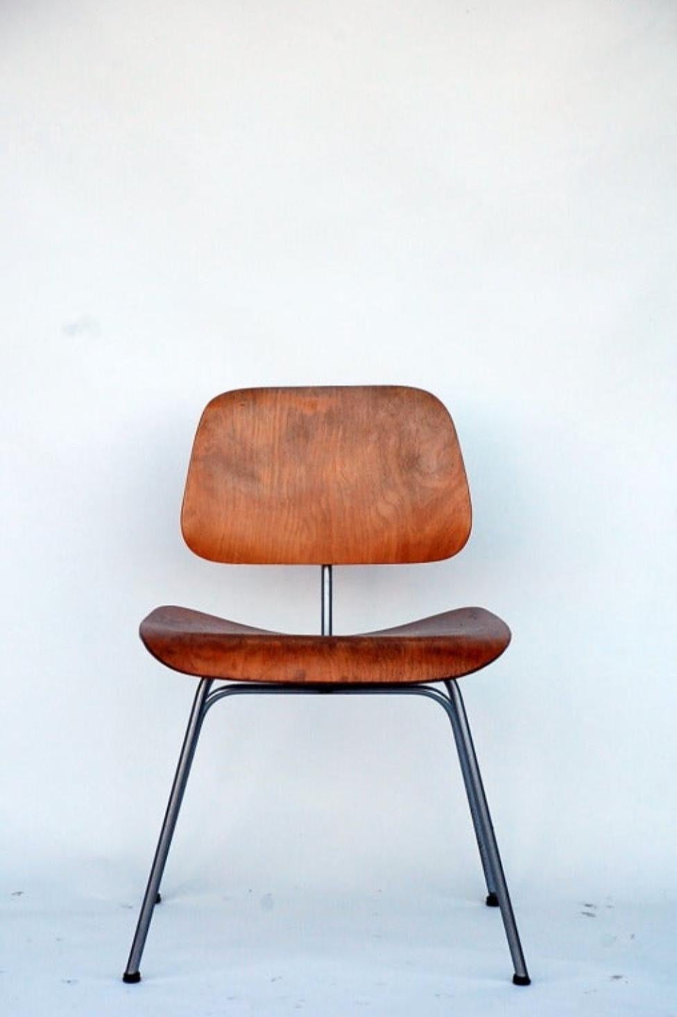 Collector's early Eames DCM chair.