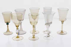 Collector's Eclectic Set of 8 Cenedese Glass, Each in Different Design. Unique