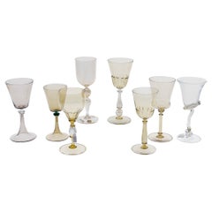 Collector's Eclectic Set von 8 Cenedese Gläsern, jedes in einem anderen Design. Einzigartig