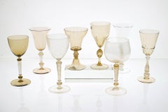 Set di 8 bicchieri da vino Cenedese da collezione, ognuno con un design diverso