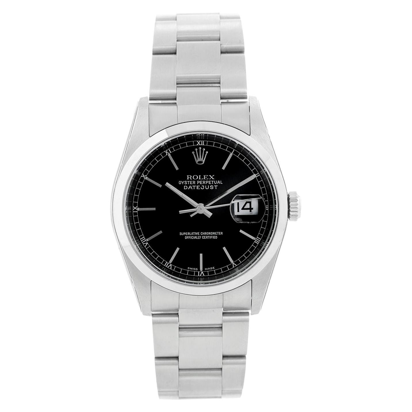 Collectors Edition Rolex Datejust Men's Stainless Steel Watch 16200