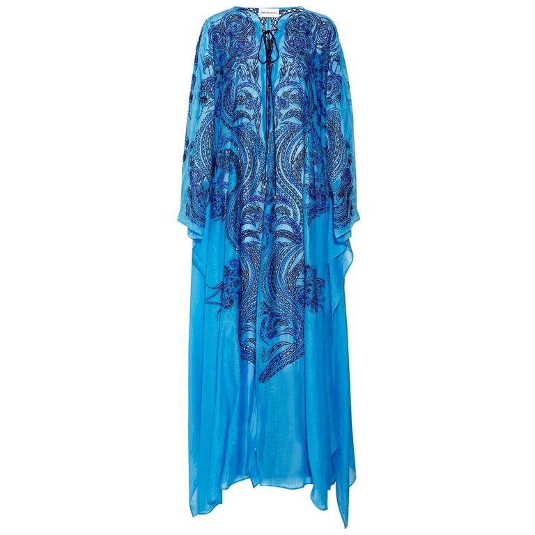 Collector's Emilio Pucci by Peter Dundas Lace-Up Embroidered Maxi ...