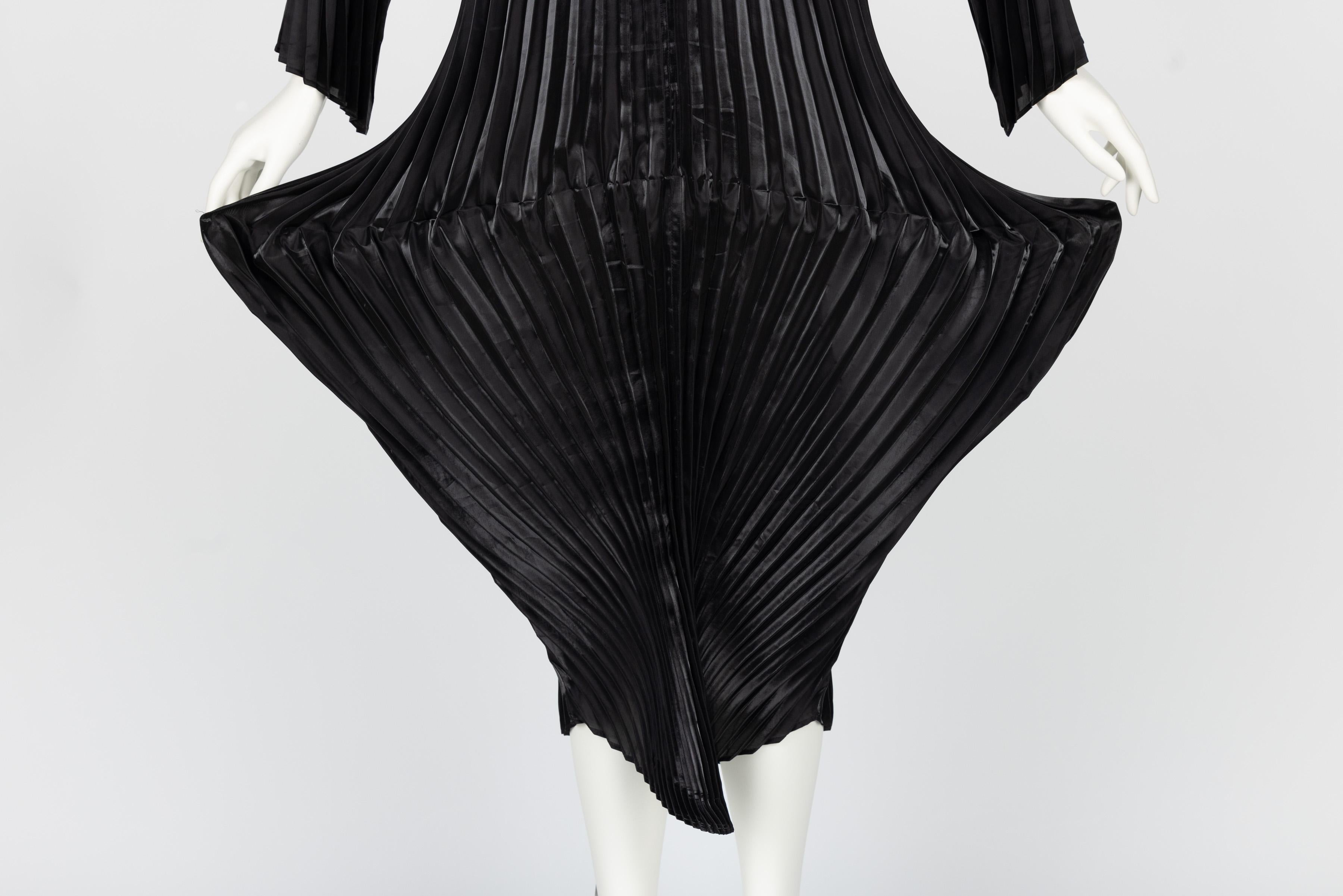 Collectors Issey Miyake Fall 1999 Documented Metallic Black Dress 6