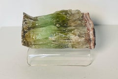 Collectors Quality Green Calcite Wuartz Mineral Geode Specimen