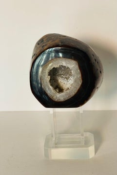 Collectors Quality Polished Brown Agate Quartz Geode Mineral Stone Specimen