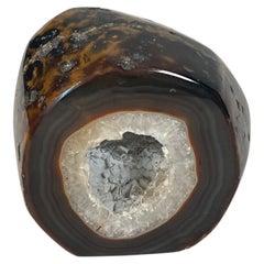 Collectors Quality Polished Brown Agate Quartz Geode Mineral Stone Specimen