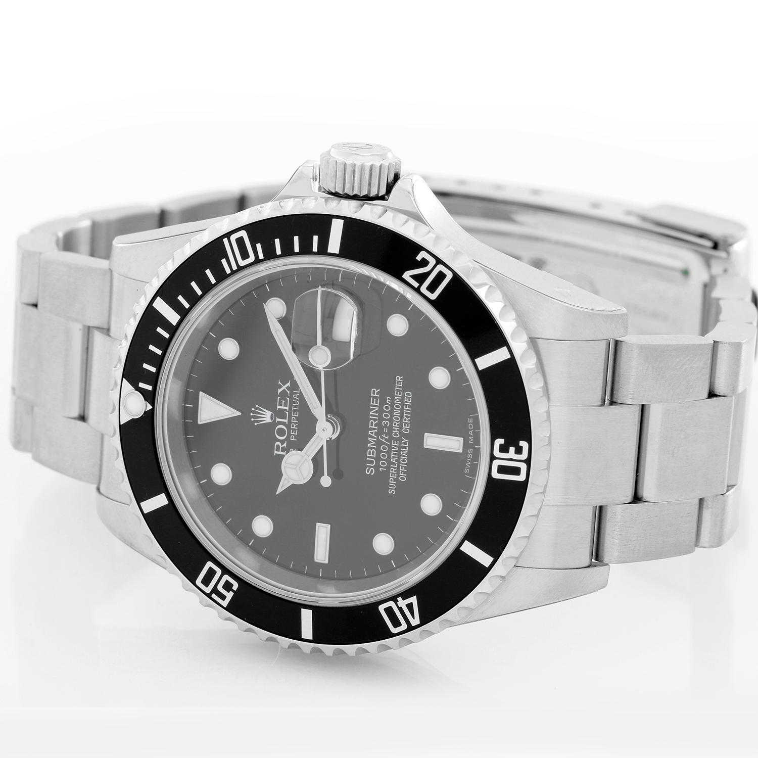  Collectors Rolex Submariner 16610 Stainless Steel Men's Watch In New Condition In Dallas, TX
