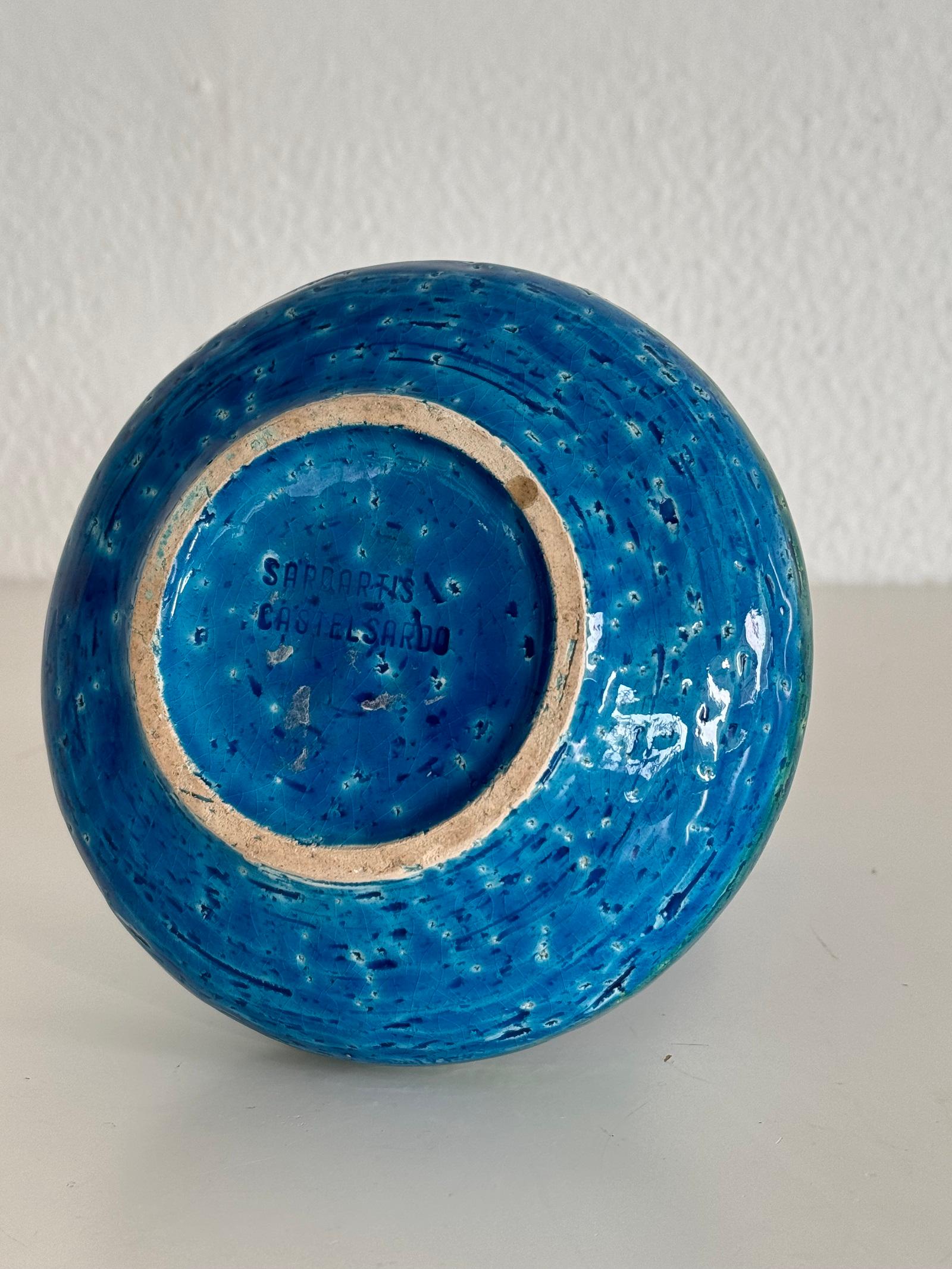 Vaso da collezione italiano Aldo Londi per Bitossi in design Rimini Blu, anni '80 In condizioni buone in vendita a Morazzone, Varese