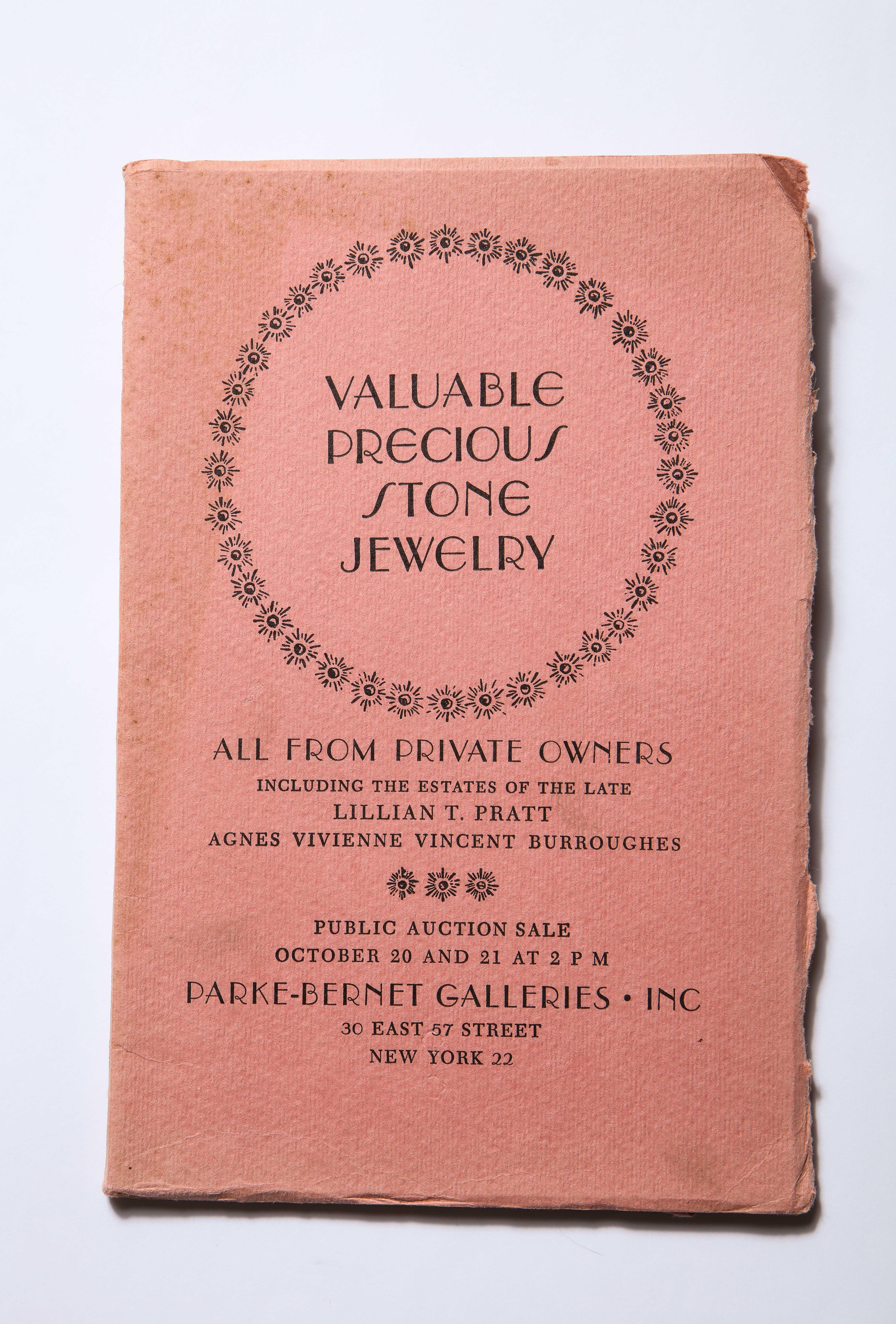 Collectors Vintage Sotheby Important Jewelry Auction Catalogs Cartier Art Deco For Sale 8