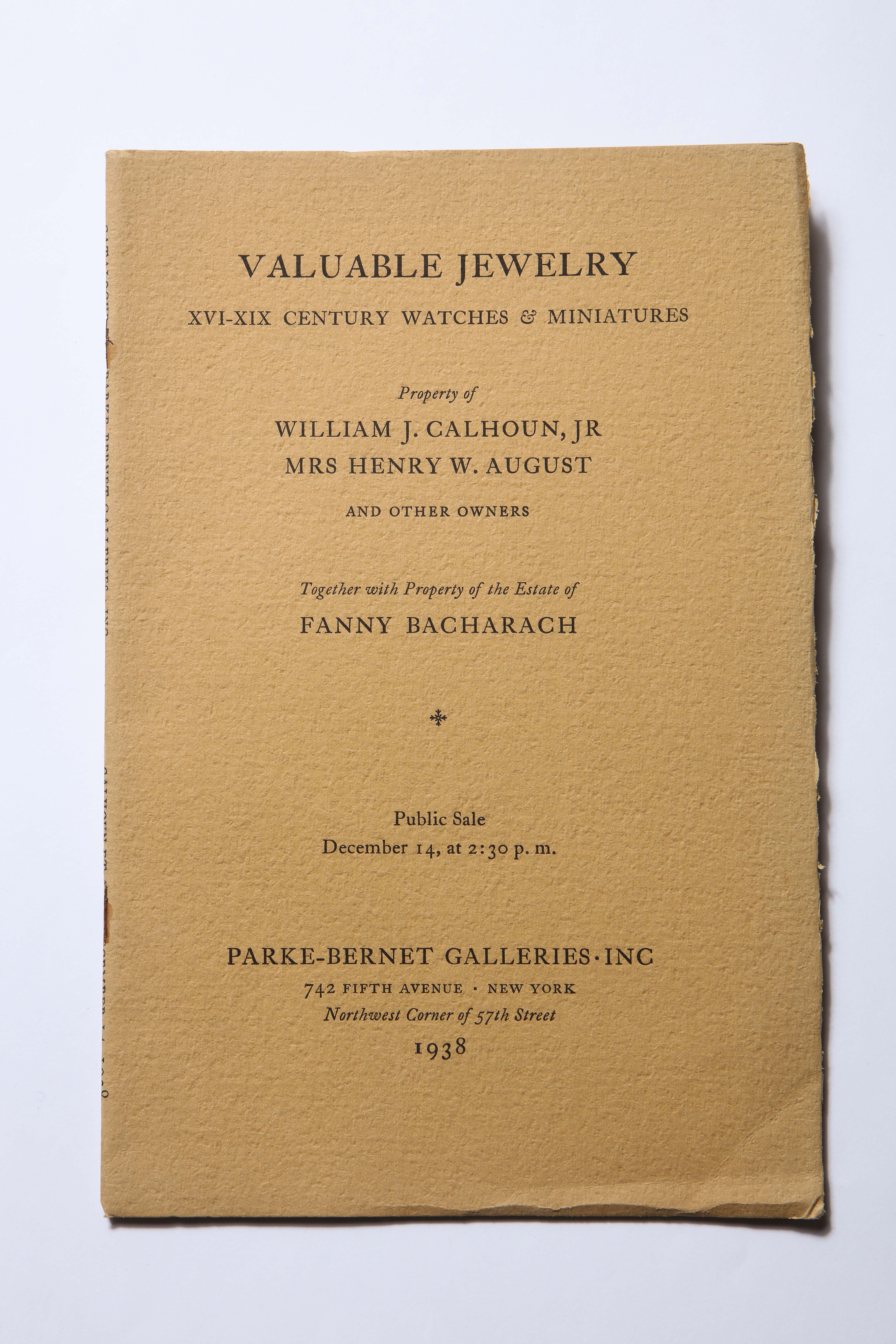 Sammler Vintage Sotheby Important Jewelry Auktionskataloge Cartier Art Deco (Art déco) im Angebot