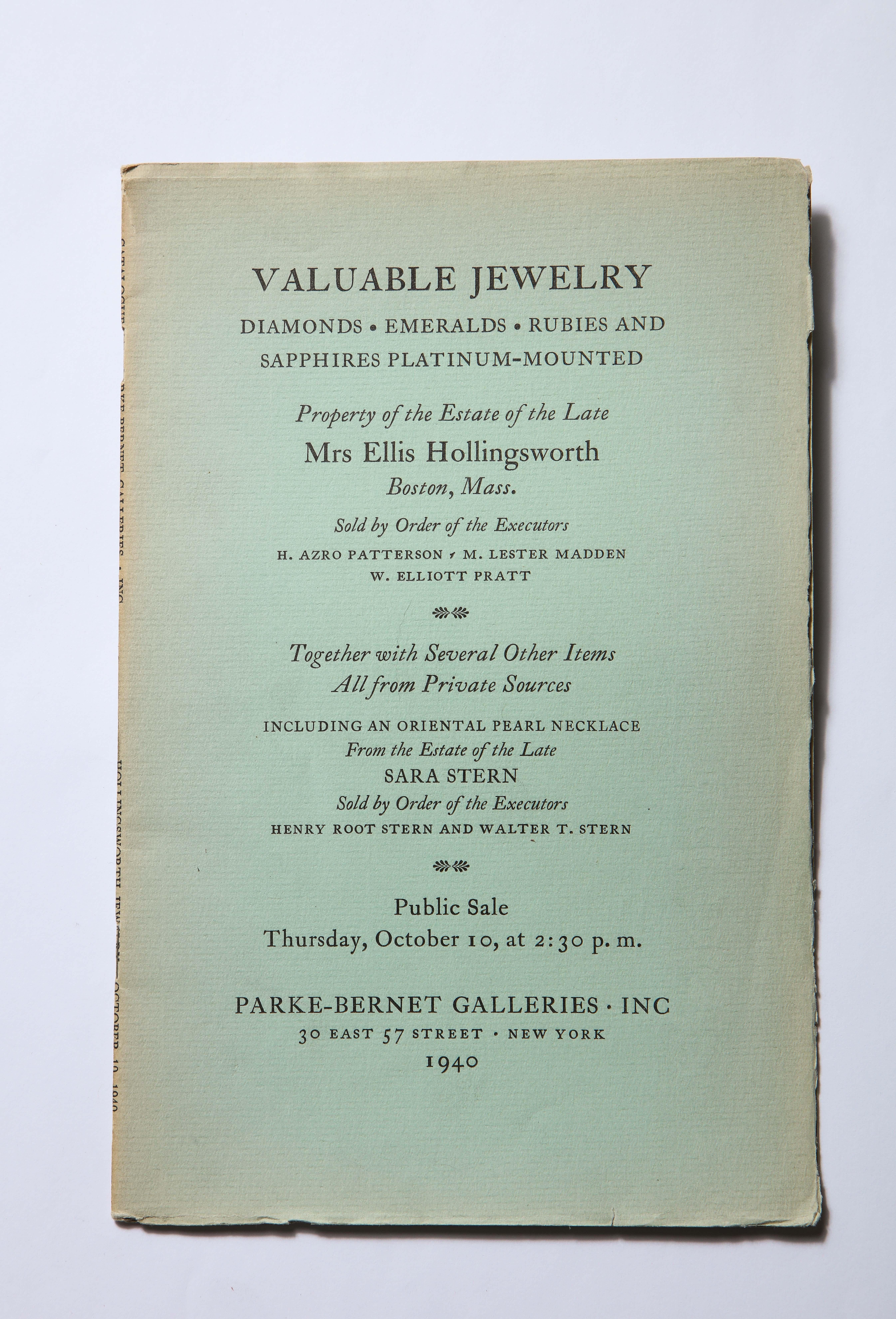 Sammler Vintage Sotheby Important Jewelry Auktionskataloge Cartier Art Deco im Angebot 1