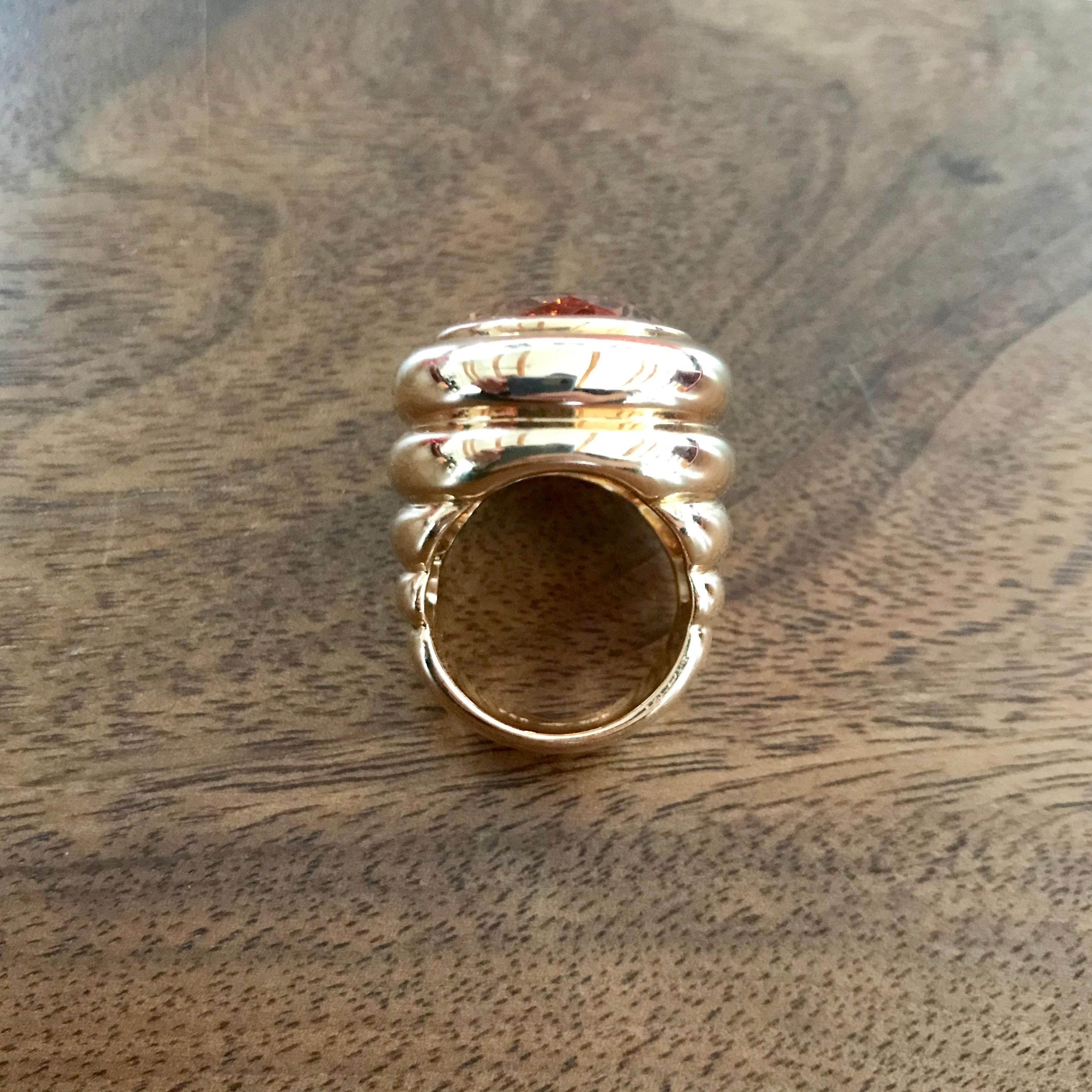 brown tourmaline ring