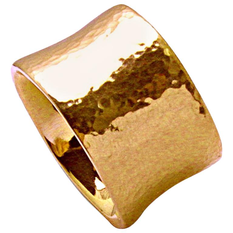 Colleen B. Rosenblat Hammered Rose Gold Ring
