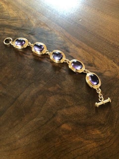 Precious Basics Rose Gold Bracelet with Amethysts of 43.13 ct